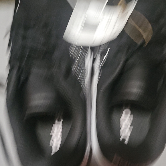 Adidas Black and White Platform Shoes with Silver Accents - Picture 4 of 9